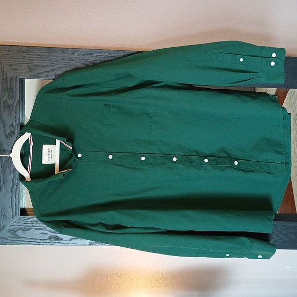 Oxford Mens Luxury Collection 2XL Green Button Down Shirt - Picture 2 of 7